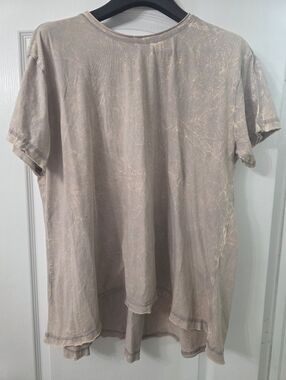 Zenana Outfitters Washed Taupe Short-Sleeve Oversized Tee
